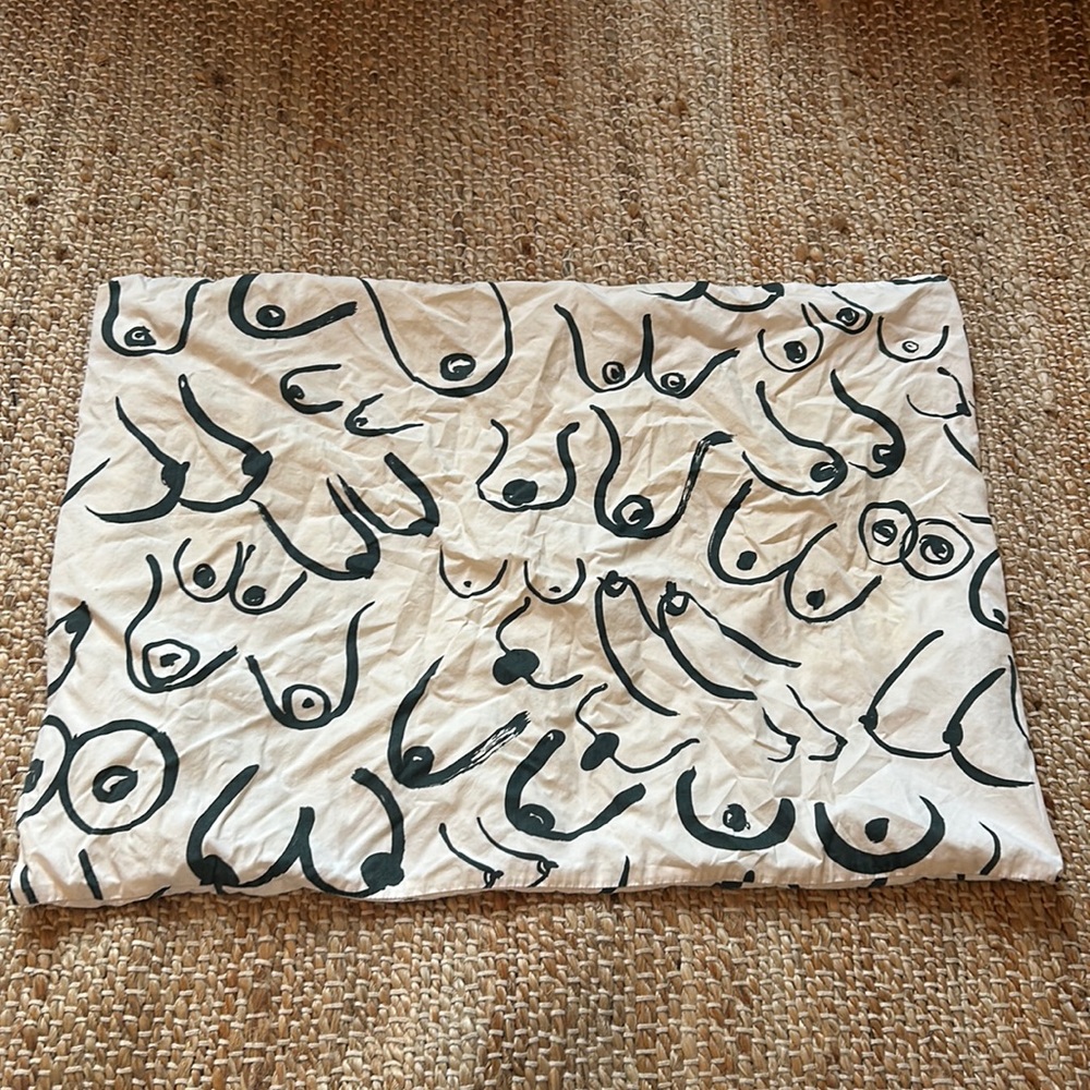 Gravel and Gold Boob Pillowcase